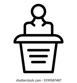 Human career icon. Outline human career vector icon for web design isolated on white background