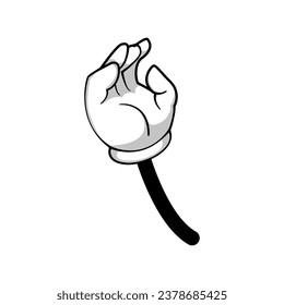 human cartoon hand cartoon. symbol thumb, hold people, trendy different human cartoon hand sign. isolated symbol vector illustration