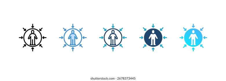 Human Centered icon set multiple style collection