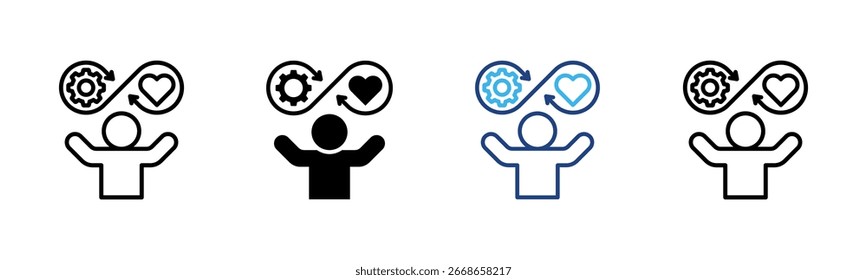 Human Centric icon set multiple style collection
