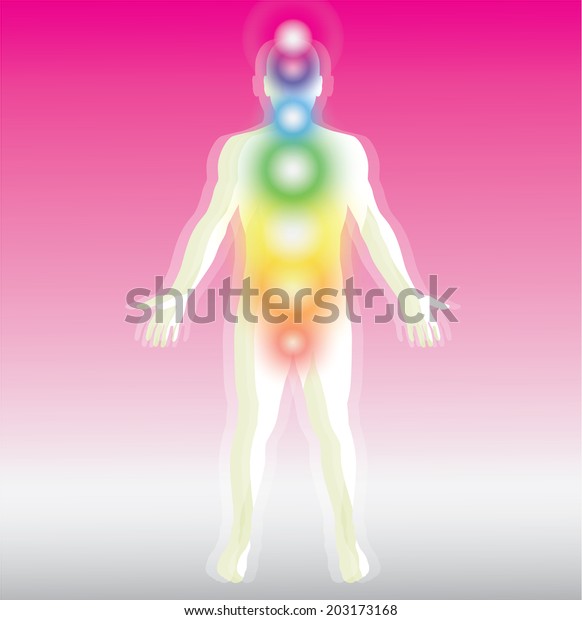 Human Chakra Points Map Vector Illustration Stock Vector (Royalty Free ...