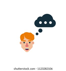 Human character flat faces vector icon design