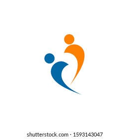 Human character icon logo design inspiration vector template