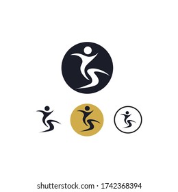 human character icon logo vectors template  illustrations design