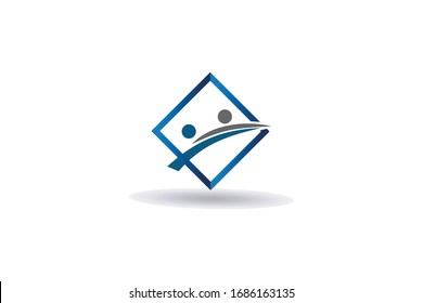human character kid parenting logo