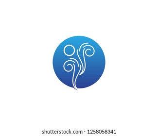 Human character line logo template