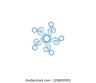 Human character line logo template