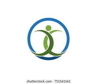 Human character logo design 