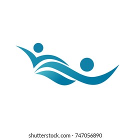 Human character logo design icon template