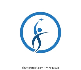 Human character logo design template