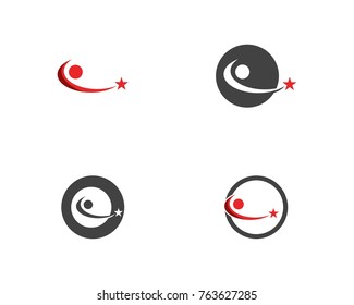 Human character logo design template