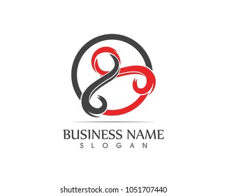 Human character logo design vector