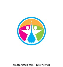 Human character logo design vector