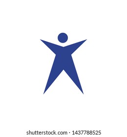 Human character logo icon design vector template