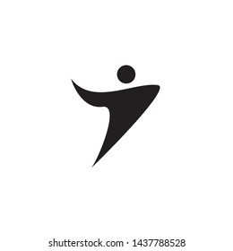 Human character logo icon design vector template