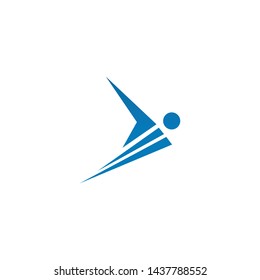 Human character logo icon design vector template