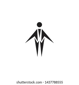 Human character logo icon design vector template
