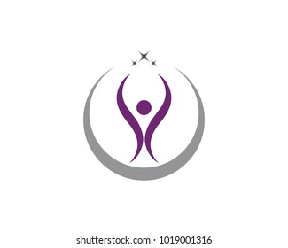 Human character logo sign