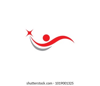 Human character logo sign