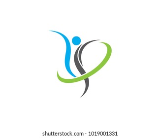 Human character logo sign