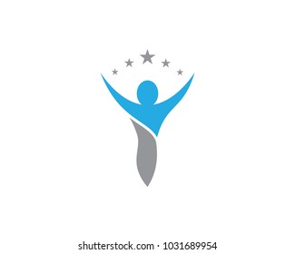 Human character logo sign