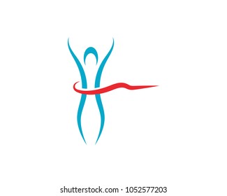 Human character logo sign