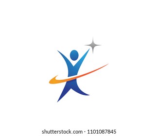 Human Character Logo Sign Stock Vector (Royalty Free) 1101087845