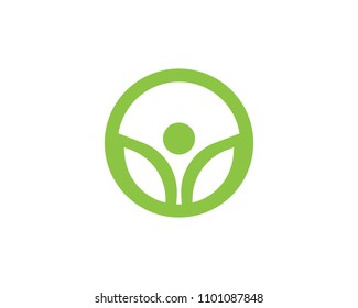 Human character logo sign