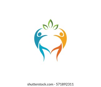 Human character logo sign