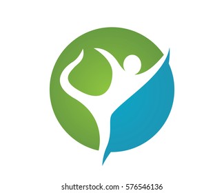 Human character logo sign
