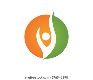 Human character logo sign