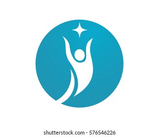 Human character logo sign