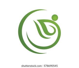 Human character logo sign