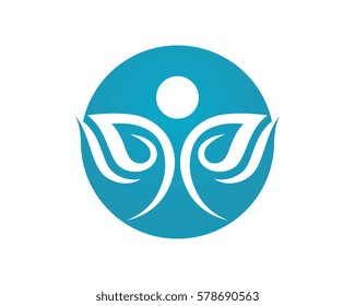 Human character logo sign