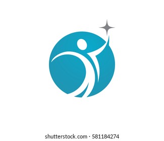 Human character logo sign