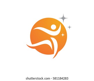 Human character logo sign