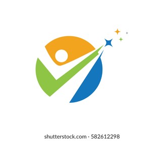 Human character logo sign
