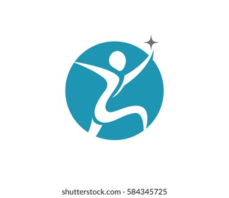 Human character logo sign