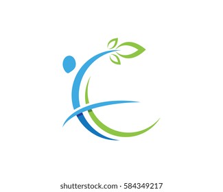Human character logo sign