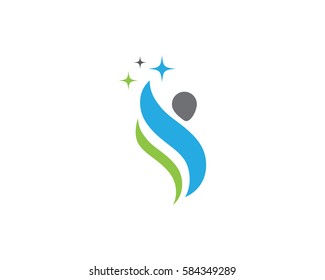 Human character logo sign