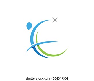 Human character logo sign