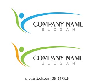 Human character logo sign