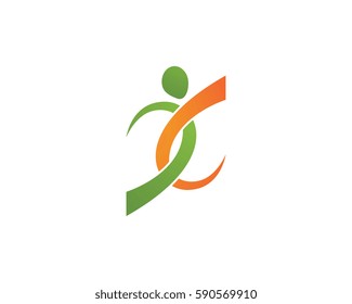 Human character logo sign