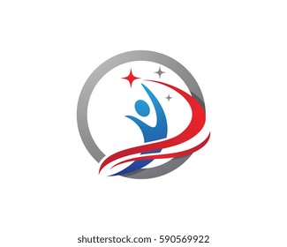 Human character logo sign