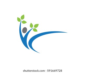 Human character logo sign