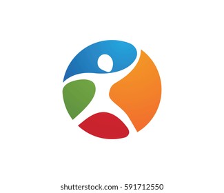 Human character logo sign