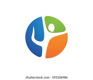 Human character logo sign