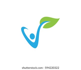 Human character logo sign