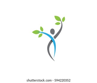Human character logo sign