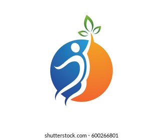 Human character logo sign